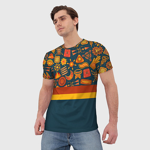 Мужская футболка Африканская Символика / 3D-принт – фото 3