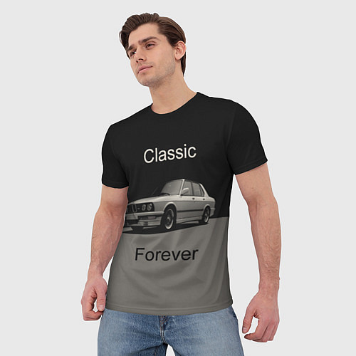 Мужская футболка Classic Forever / 3D-принт – фото 3