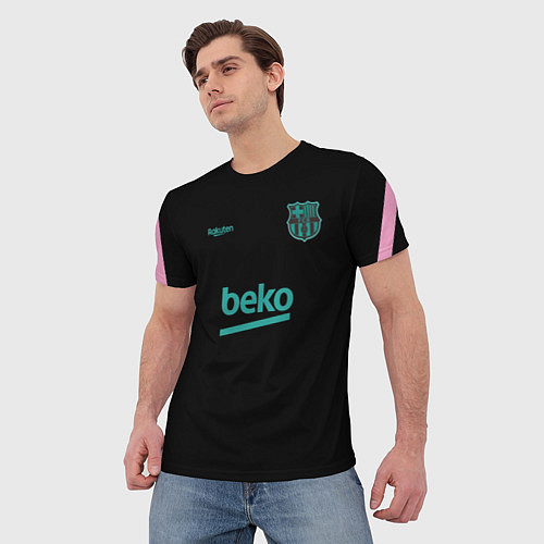 Мужская футболка FC Barcelona Training shirt 202122 / 3D-принт – фото 3