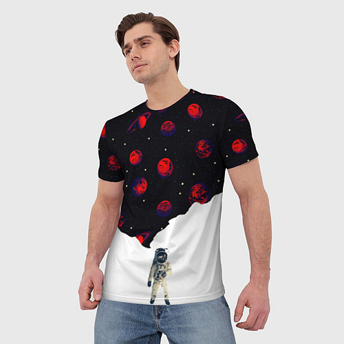 Мужская футболка Мысли космонавта про космос / 3D-принт – фото 3