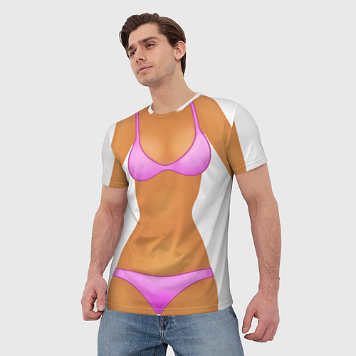 Мужская футболка Tanned body / 3D-принт – фото 3