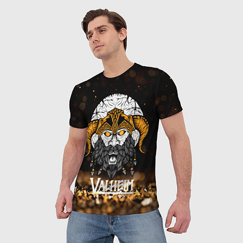 Мужская футболка Valheim Viking Gold / 3D-принт – фото 3