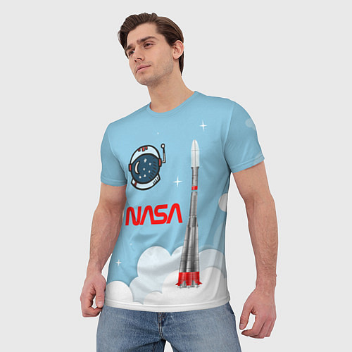 Мужская футболка Mission NASA / 3D-принт – фото 3