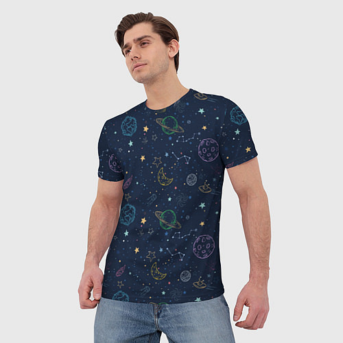 Мужская футболка Созвездия / 3D-принт – фото 3