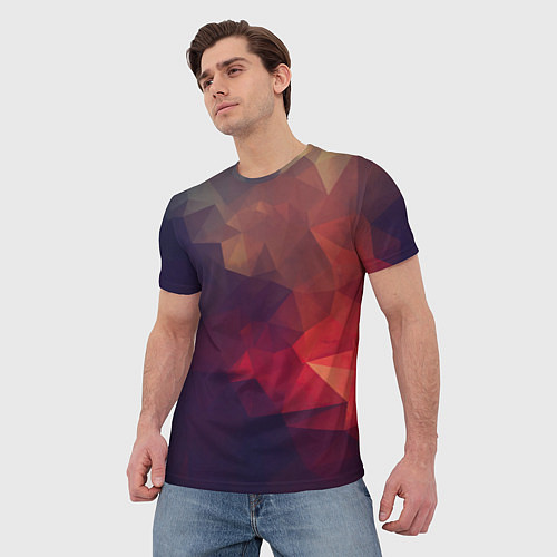 Мужская футболка Лавовый вектор / 3D-принт – фото 3