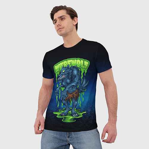 Мужская футболка Оборотень зомби / 3D-принт – фото 3