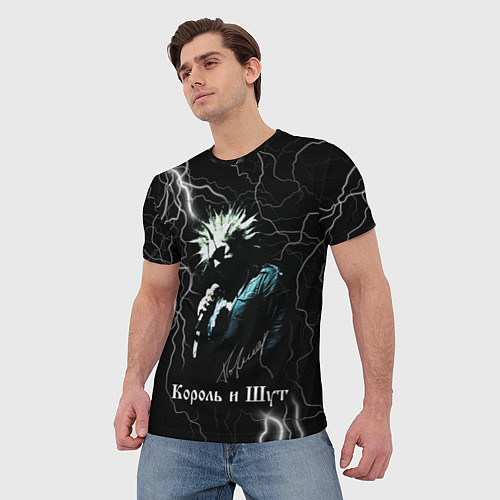 Мужская футболка Король и Шут: молния / 3D-принт – фото 3