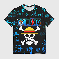 Футболка мужская ONE PIECE ВАН ПИС ИЕРОГЛИФ, цвет: 3D-принт