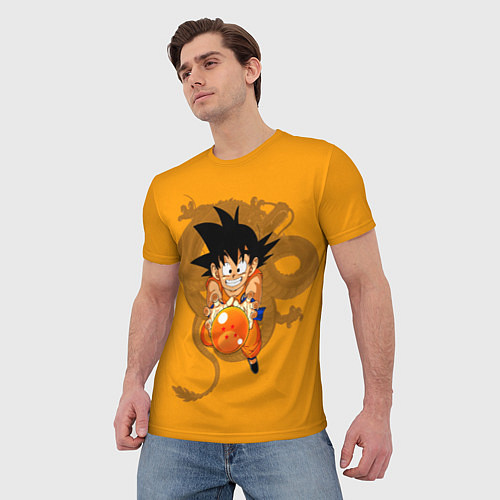 Мужская футболка Kid Goku / 3D-принт – фото 3