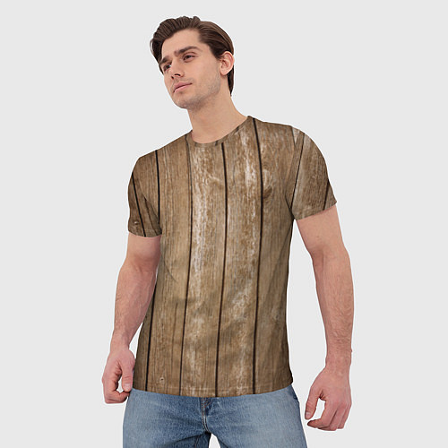 Мужская футболка Texture Wood / 3D-принт – фото 3