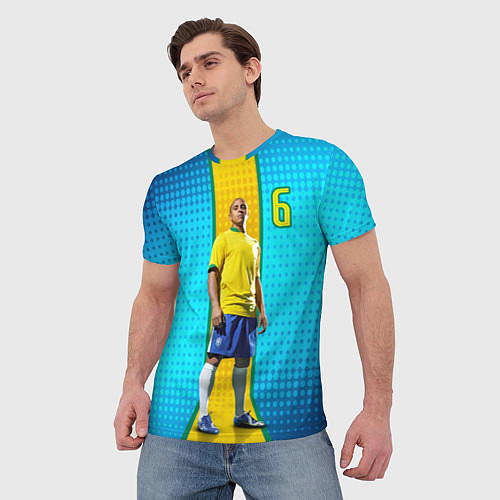 Мужская футболка Р Карлос Бразилия / 3D-принт – фото 3