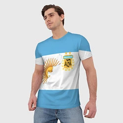 Футболка мужская Сборная Аргентины, цвет: 3D-принт — фото 2
