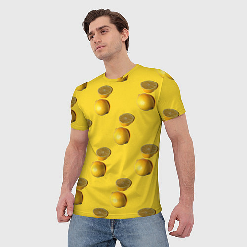 Мужская футболка Летние лимоны / 3D-принт – фото 3