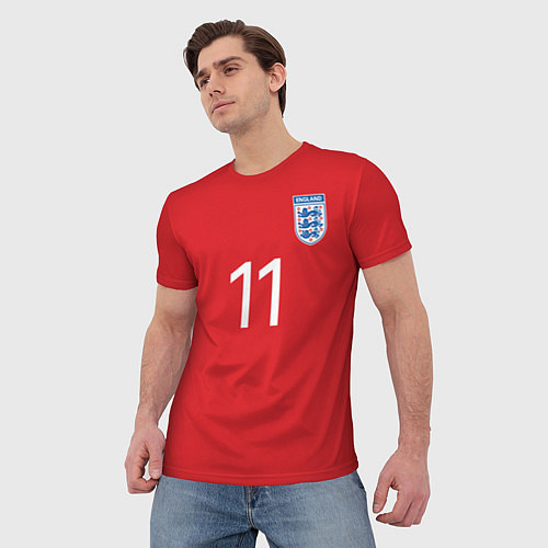 Мужская футболка №11 Сборной Англии Vardy / 3D-принт – фото 3