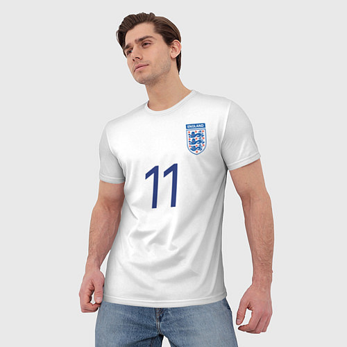 Мужская футболка Форма Сборной Англии Vardy / 3D-принт – фото 3