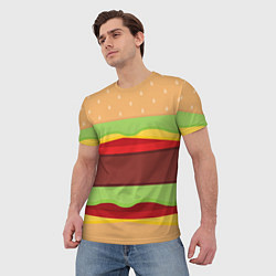 Футболка мужская Бутерброд, цвет: 3D-принт — фото 2