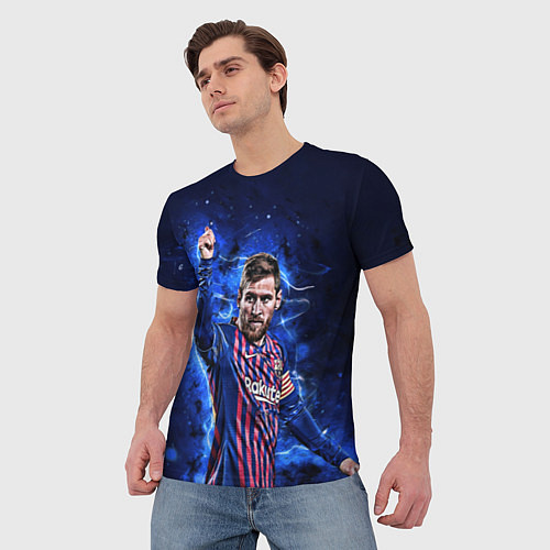 Мужская футболка Lionel Messi Barcelona 10 / 3D-принт – фото 3