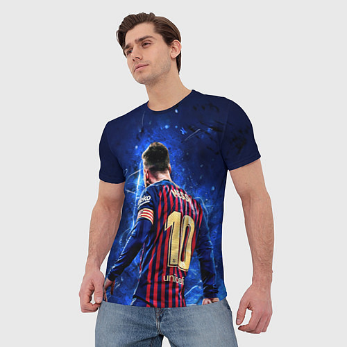 Мужская футболка Leo Messi Лео Месси 10 / 3D-принт – фото 3