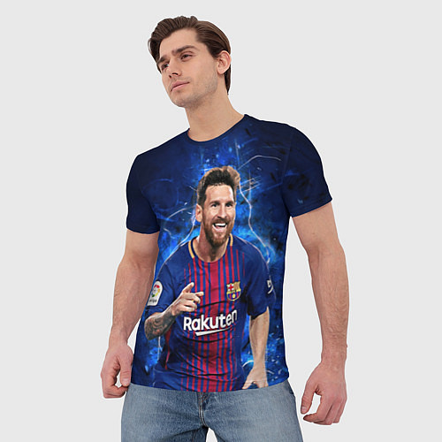 Мужская футболка Лионель Месси Барселона 10 / 3D-принт – фото 3