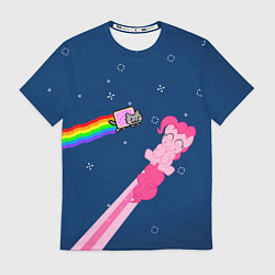 Футболка мужская Nyan cat x Pony, цвет: 3D-принт