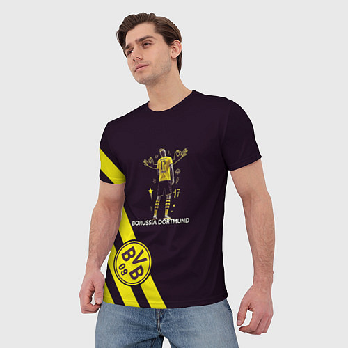 Мужская футболка Холанд Боруссия / 3D-принт – фото 3