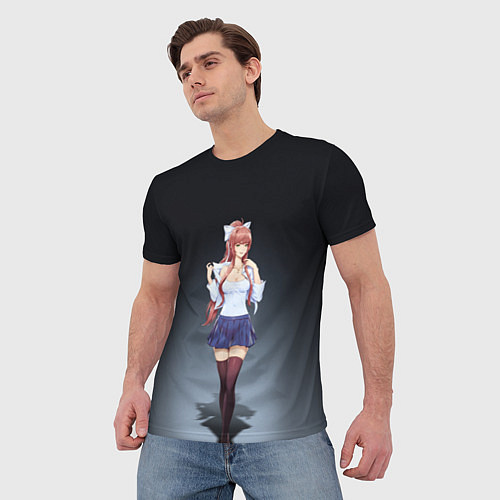 Мужская футболка Doki Doki Literature Club Monika Z / 3D-принт – фото 3