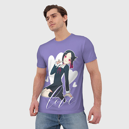 Мужская футболка Love Kaguya Shinomiya / 3D-принт – фото 3