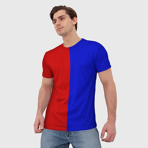 Мужская футболка Красно-синий / 3D-принт – фото 3