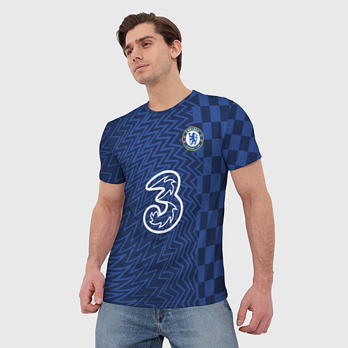 Мужская футболка FC Chelsea Home Vapor Match Shirt 202122 / 3D-принт – фото 3