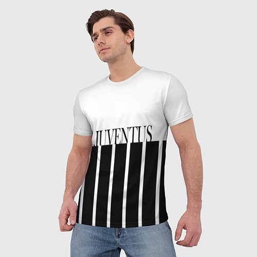 Мужская футболка Juventus Tee Black and White 202122 / 3D-принт – фото 3