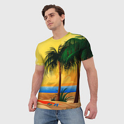 Футболка мужская Пляж, цвет: 3D-принт — фото 2