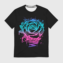 Футболка мужская Неоновая Роза Neon Rose, цвет: 3D-принт