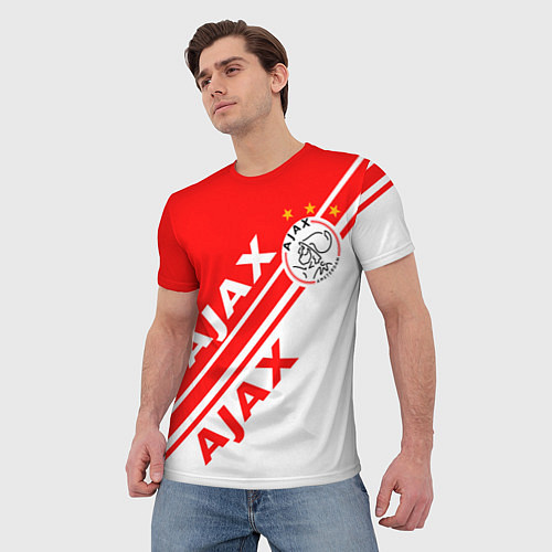 Мужская футболка FC AJAX AMSTERDAM ФК АЯКС / 3D-принт – фото 3