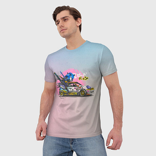 Мужская футболка Sonic racer / 3D-принт – фото 3