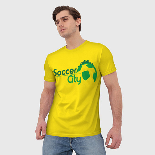 Мужская футболка Футбол и развлечения / 3D-принт – фото 3