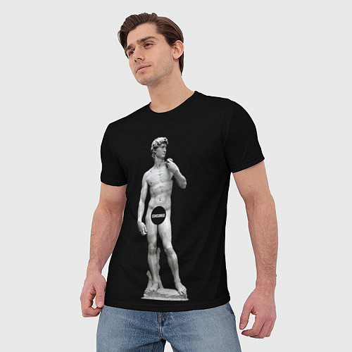 Мужская футболка David Censored / 3D-принт – фото 3