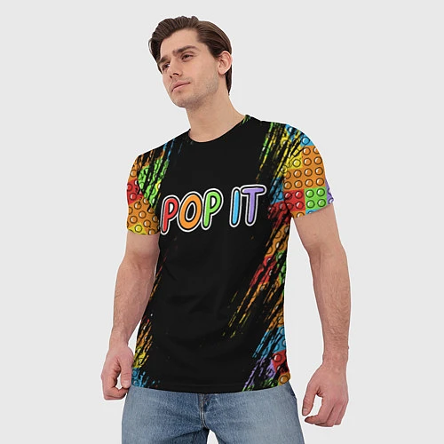 Мужская футболка POP IT SIMPLE DIMPLE / 3D-принт – фото 3