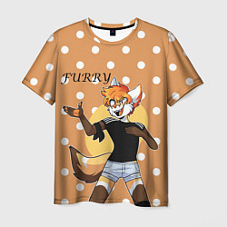 Футболка мужская Furry fox guy, цвет: 3D-принт