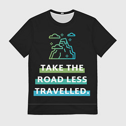 Футболка мужская ИДИ ПО НЕИЗВЕДАННОМУ ПУТИ, цвет: 3D-принт