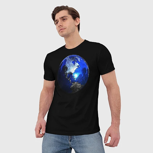 Мужская футболка Планета / 3D-принт – фото 3
