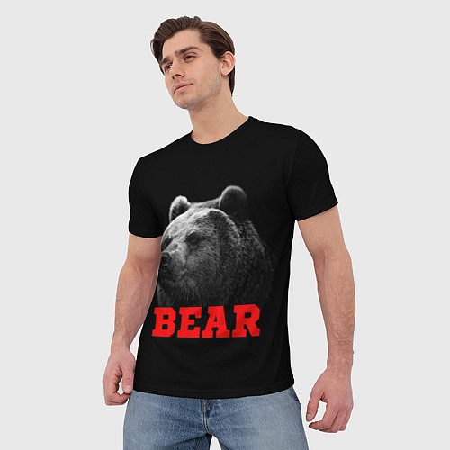Мужская футболка BEAR / 3D-принт – фото 3