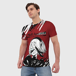 Футболка мужская ЙоРХа Nier Automata Z, цвет: 3D-принт — фото 2