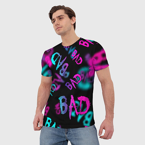 Мужская футболка BAD / 3D-принт – фото 3