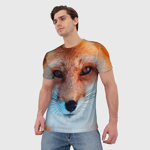 Мужская футболка Мордочка лисы / 3D-принт – фото 3