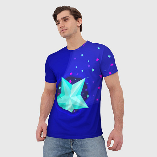 Мужская футболка Счастливая звезда / 3D-принт – фото 3