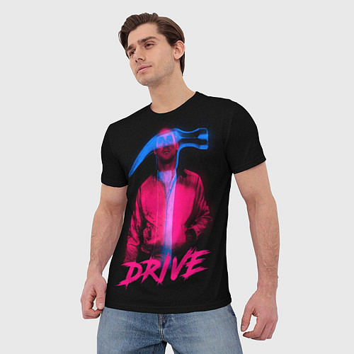 Мужская футболка DRIVE / 3D-принт – фото 3