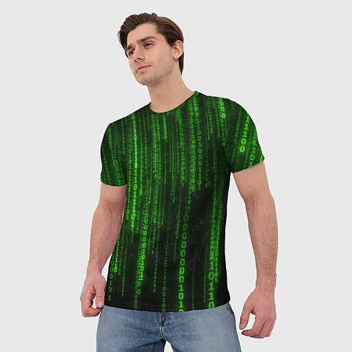 Мужская футболка Двоичный код / 3D-принт – фото 3