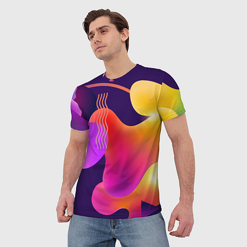 Мужская футболка Rainbow T-Shirt / 3D-принт – фото 3