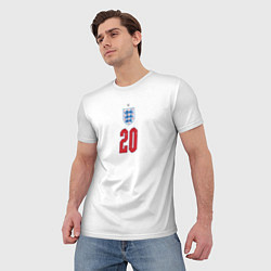 Футболка мужская Фил Фоден форма Англия, цвет: 3D-принт — фото 2