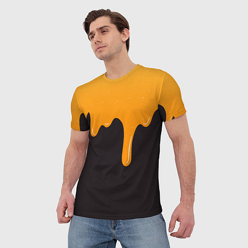 Мужская футболка Капающий мёд Dripping Honey / 3D-принт – фото 3